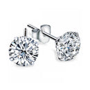 Cristal zircão real 925 brincos de prata esterlina canal zircônia cúbica brincos de prata para mulheres jóias de prata esterlina