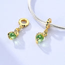 prata esterlina cor de ouro guardião leopardo chita animal balançar encantos contas pingente ajuste pulseira colar jóias diy