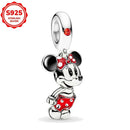 2025 novos encantos disney ponto colar & brincos plata de ley 925 prata pingente contas originais das mulheres pulseiras diy jóias presente