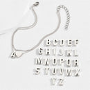Tornozeleiras de aço inoxidável para mulheres, pulseira simples coração Boho Jewelry, 26 Letters, A-Z, acessórios de praia, verão