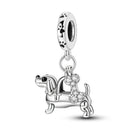 prata esterlina cor de ouro guardião leopardo chita animal balançar encantos contas pingente ajuste pulseira colar jóias diy