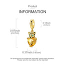 prata esterlina cor de ouro guardião leopardo chita animal balançar encantos contas pingente ajuste pulseira colar jóias diy