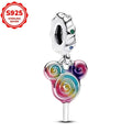 2025 novos encantos disney ponto colar & brincos plata de ley 925 prata pingente contas originais das mulheres pulseiras diy jóias presente