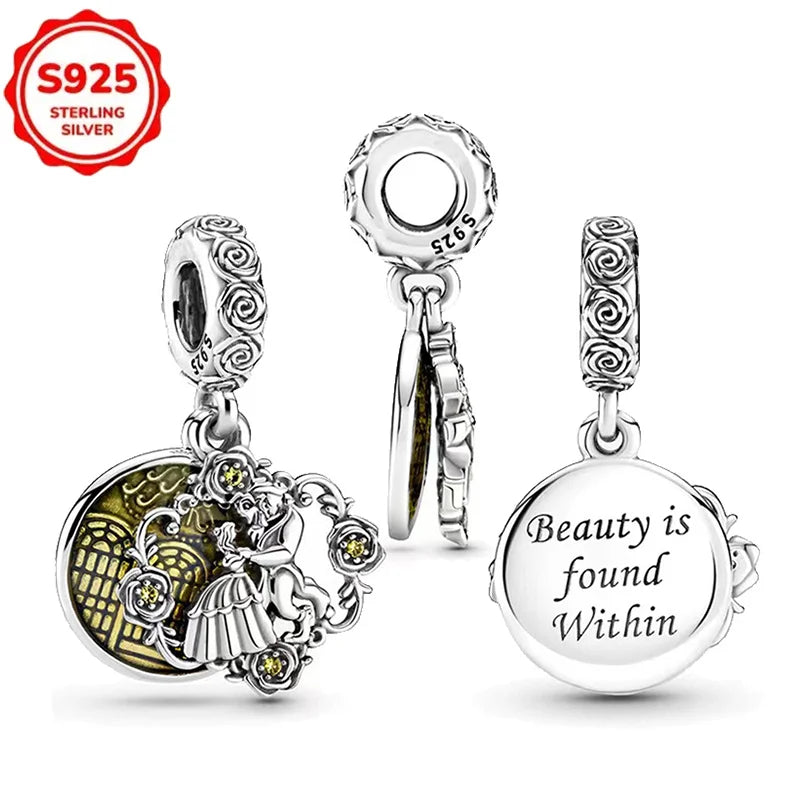 2025 novos encantos disney ponto colar & brincos plata de ley 925 prata pingente contas originais das mulheres pulseiras diy jóias presente