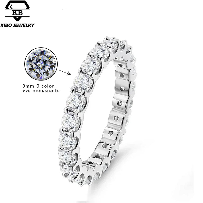 Jóias 925 prata esterlina com certificado gra moda 2-3mm