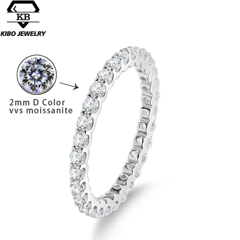 Jóias 925 prata esterlina com certificado gra moda 2-3mm