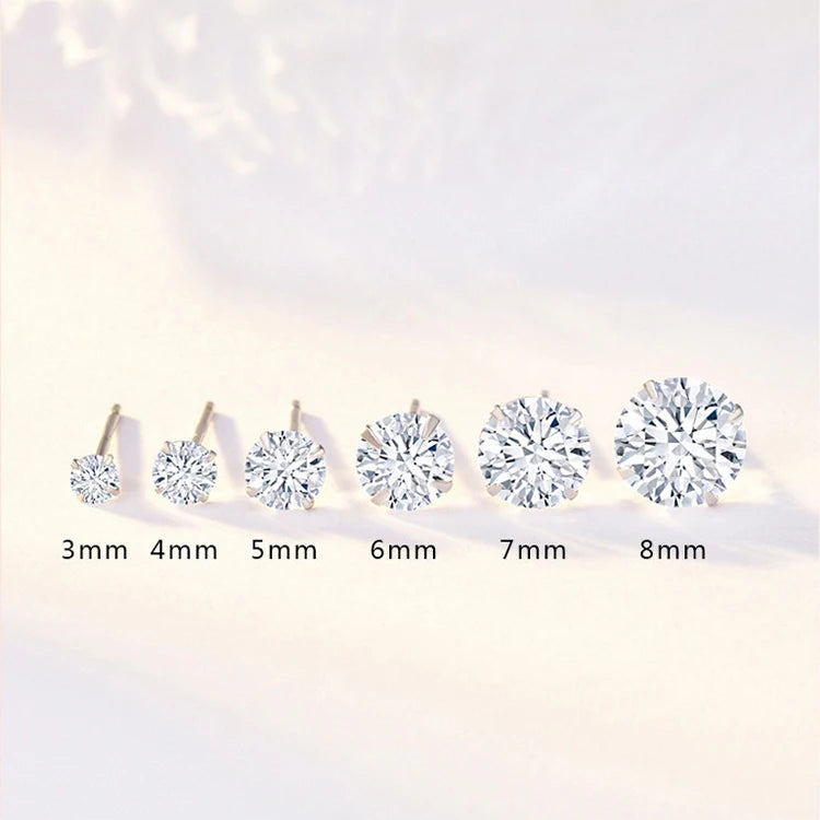 Cristal zircão real 925 brincos de prata esterlina canal zircônia cúbica brincos de prata para mulheres jóias de prata esterlina