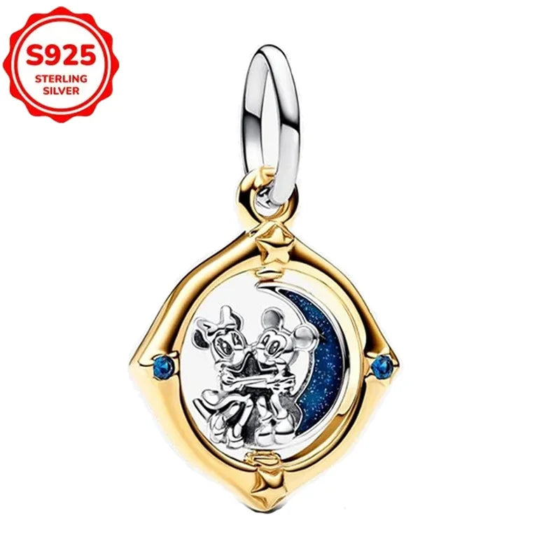 2025 novos encantos disney ponto colar & brincos plata de ley 925 prata pingente contas originais das mulheres pulseiras diy jóias presente