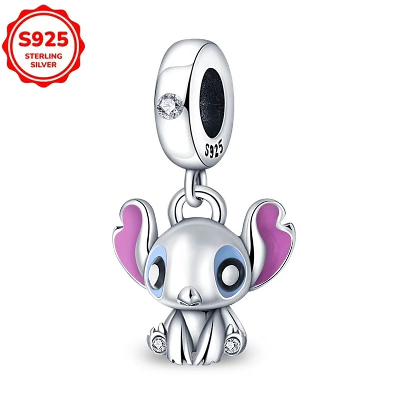 2025 novos encantos disney ponto colar & brincos plata de ley 925 prata pingente contas originais das mulheres pulseiras diy jóias presente