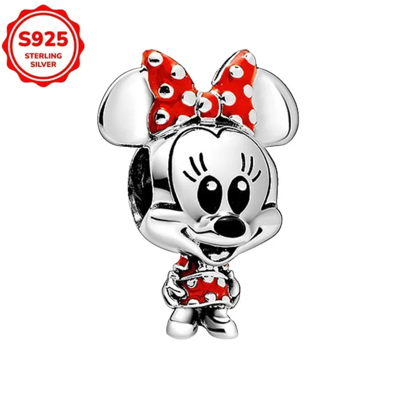 2025 novos encantos disney ponto colar & brincos plata de ley 925 prata pingente contas originais das mulheres pulseiras diy jóias presente